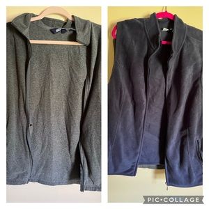 2 fleece vests